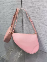 Dior Saddle Rodeo Pouch in Pink Goatskin - Image 9