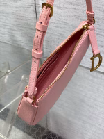 Dior Saddle Rodeo Pouch in Pink Goatskin - Image 4