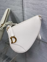 Dior Saddle Rodeo Pouch in White Goatskin - Image 4