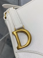 Dior Saddle Rodeo Pouch in White Goatskin - Image 5