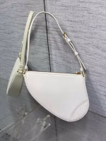 Dior Saddle Rodeo Pouch in White Goatskin - Image 9