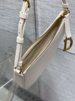 Dior Saddle Rodeo Pouch in White Goatskin - Image 7