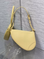 Dior Saddle Rodeo Pouch in Yellow Goatskin - Image 9