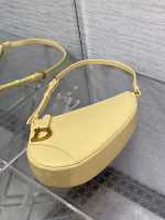 Dior Saddle Rodeo Pouch in Yellow Goatskin - Image 2