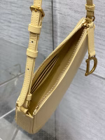 Dior Saddle Rodeo Pouch in Yellow Goatskin - Image 4