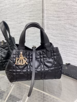 Dior Toujours Small Bag in Black Macrocannage Calfskin - Image 6