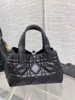 Dior Toujours Small Bag in Black Macrocannage Calfskin - Image 3