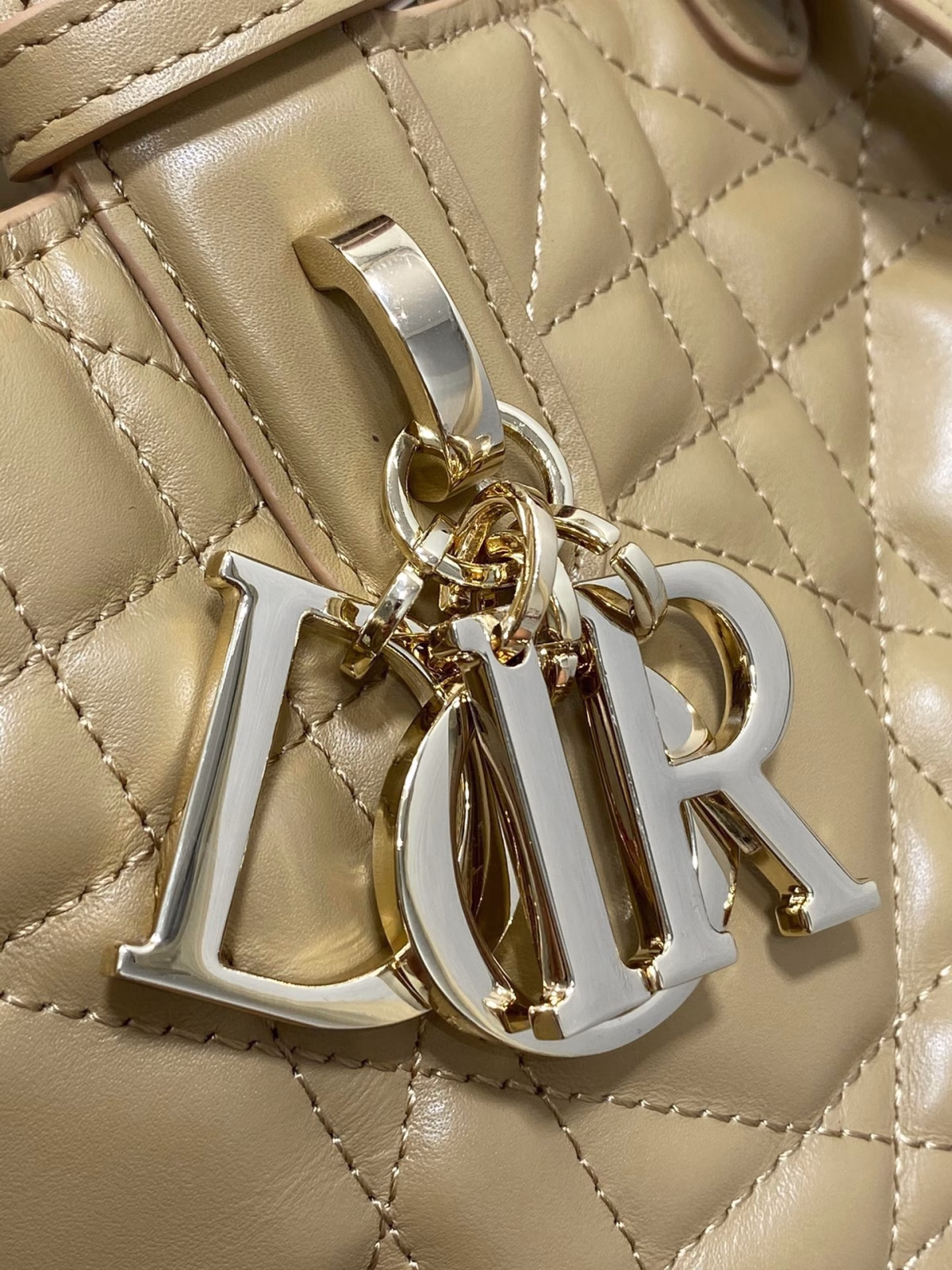 Dior Toujours Small Bag in Tan Macrocannage Calfskin - Image 10