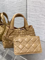Dior Toujours Small Bag in Tan Macrocannage Calfskin - Image 4
