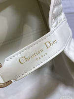 Dior Toujours Small Bag in White Macrocannage Calfskin - Image 7
