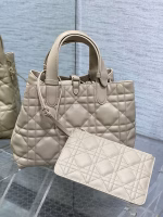 Dior Toujours Medium Bag in Beige Macrocannage Calfskin - Image 9