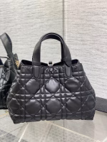 Dior Toujours Medium Bag in Black Macrocannage Calfskin - Image 4