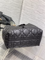 Dior Toujours Medium Bag in Black Macrocannage Calfskin - Image 9