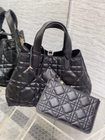 Dior Toujours Medium Bag in Black Macrocannage Calfskin - Image 5