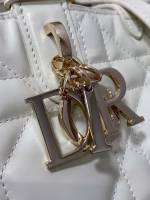 Dior Toujours Medium Bag in White Macrocannage Calfskin - Image 2