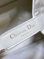 Dior Toujours Medium Bag in White Macrocannage Calfskin - Image 7