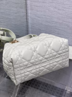 Dior Toujours Medium Bag in White Macrocannage Calfskin - Image 4