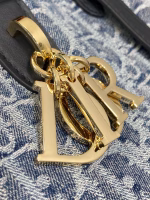 Dior Toujours Medium Bag in Blue Denim Oblique Jacquard - Image 8