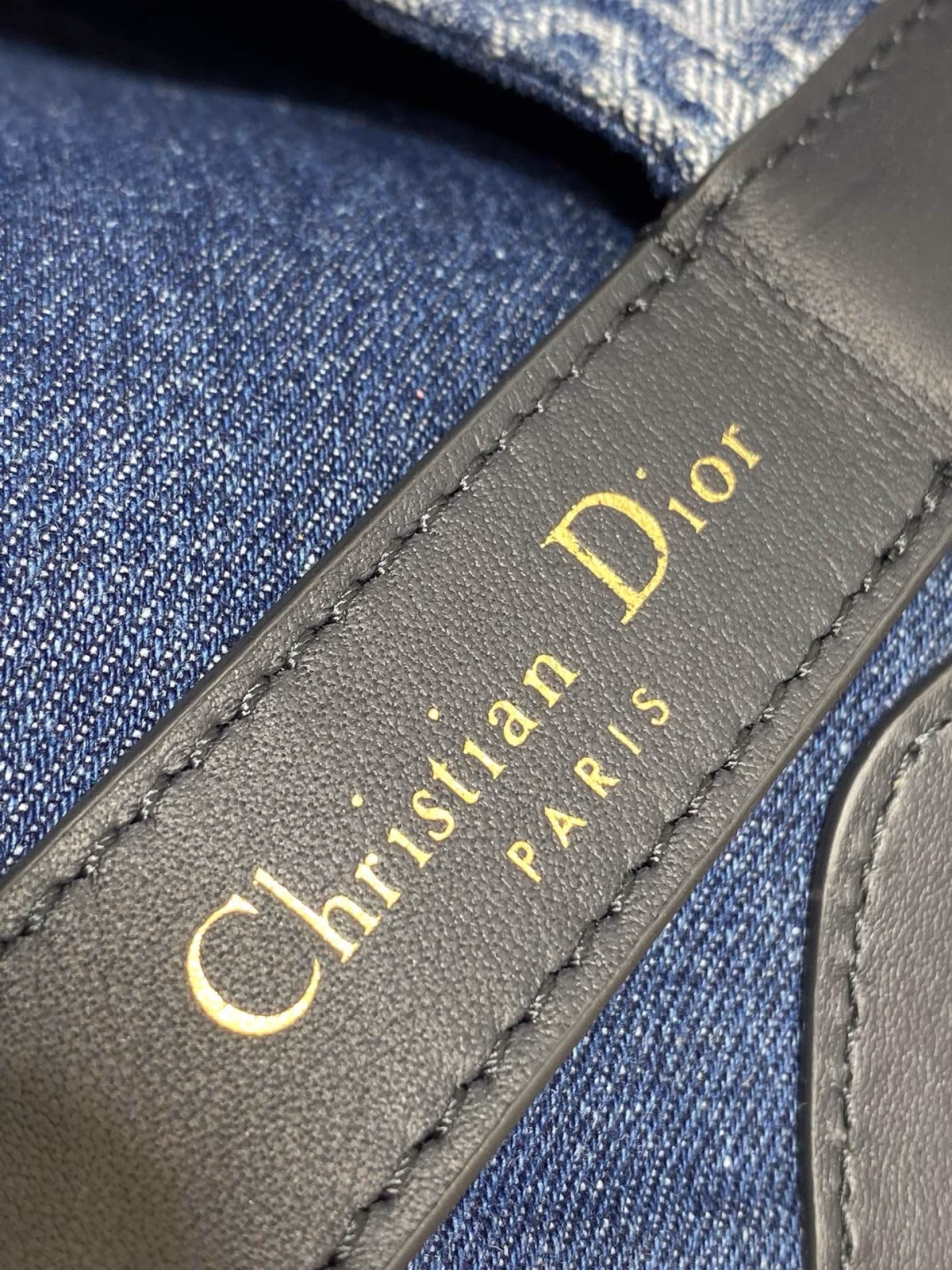 Dior Toujours Medium Bag in Blue Denim Oblique Jacquard - Image 9