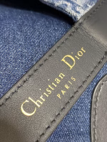 Dior Toujours Medium Bag in Blue Denim Oblique Jacquard - Image 9