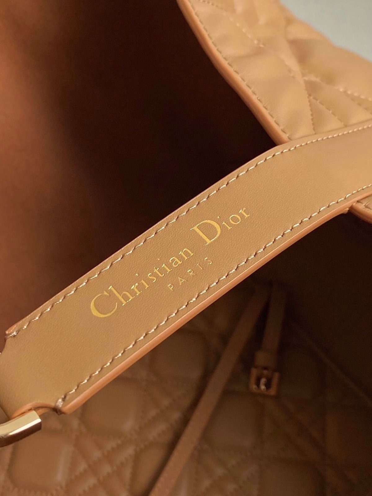 Dior Toujours Large Bag in Brown Macrocannage Calfskin - Image 7