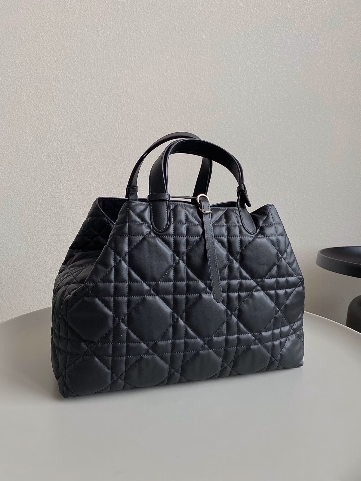 Dior Toujours Large Bag in Black Macrocannage Calfskin - Image 7