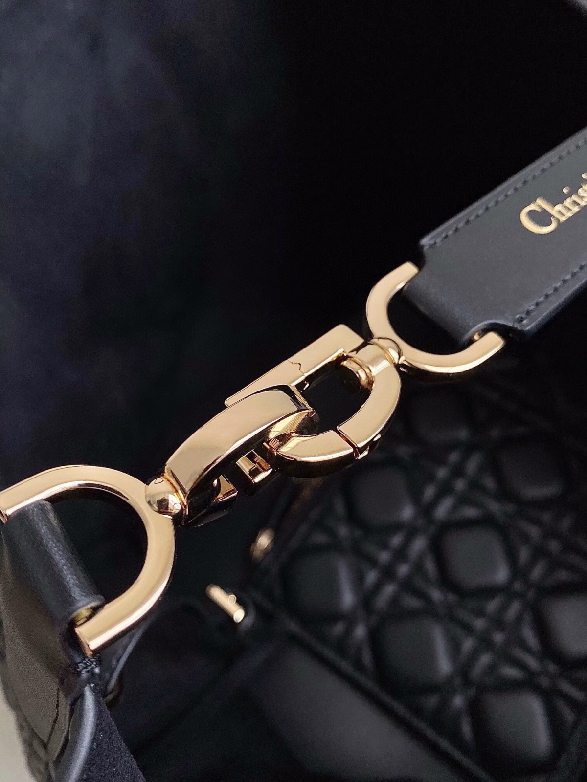 Dior Toujours Large Bag in Black Macrocannage Calfskin - Image 8