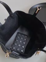 Dior Toujours Large Bag in Black Macrocannage Calfskin - Image 2