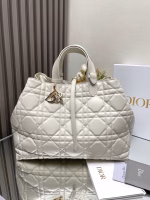 Dior Toujours Large Bag in White Macrocannage Calfskin - Image 3