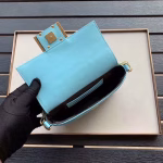 Fendi Pale Blue FF Motif Mini Baguette Bag - Image 2