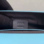 Fendi Pale Blue FF Motif Mini Baguette Bag - Image 8