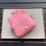 Fendi Pink FF Motif Mini Baguette Bag - Image 7
