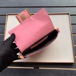 Fendi Pink FF Motif Mini Baguette Bag - Image 4