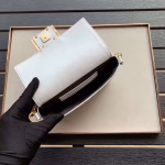 Fendi White FF Motif Mini Baguette Bag - Image 5