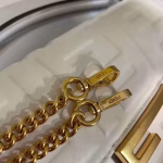 Fendi White FF Motif Mini Baguette Bag - Image 7