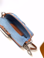 Fendi Baguette Mini Bag in Denim with FF Embroidery - Image 3