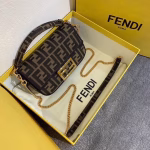 Fendi Mini Baguette Bag In FF Fabric With Black Trim - Image 7