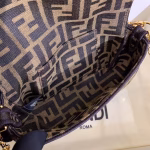 Fendi Mini Baguette Bag In FF Fabric With Black Trim - Image 2