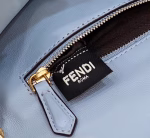 Fendi Baguette Chain Midi Bag In Blue Nappa Leather - Image 3