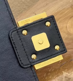 Fendi Baguette Chain Midi Bag In Black Nappa Leather - Image 4