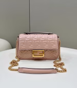 Fendi Baguette Chain Midi Bag In Powder Nappa Leather - Image 8