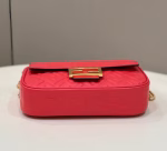 Fendi Baguette Chain Midi Bag In Red Nappa Leather - Image 9