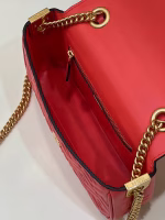 Fendi Baguette Chain Midi Bag In Red Nappa Leather - Image 2