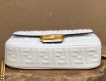 Fendi Baguette Chain Midi Bag In White Nappa Leather - Image 8