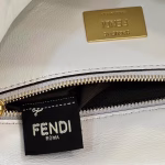 Fendi Baguette Chain Midi Bag In White Nappa Leather - Image 4