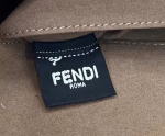 Fendi Midi Baguette Chain Bag In Beige FF Fabric - Image 4