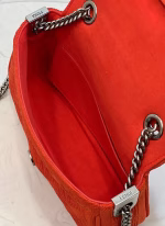 Fendi Midi Baguette Chain Bag In Piment FF Fabric - Image 2