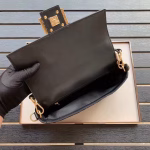 Fendi Black FF Motif Medium Baguette Bag - Image 3