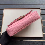 Fendi Pink FF Motif Medium Baguette Bag - Image 7