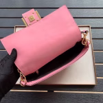 Fendi Pink FF Motif Medium Baguette Bag - Image 2